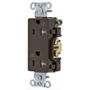 Hubbell Wiring Device-Kellems Commercial Specification Grade Style Line Decorator Duplex Receptacles DR20WRTR